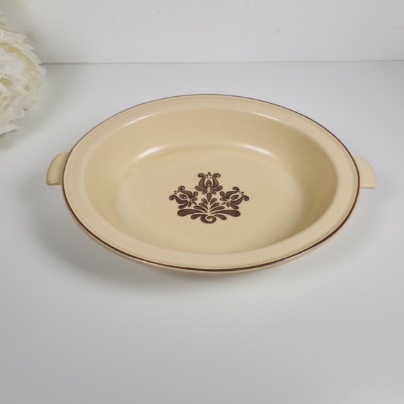 Vintage Pfaltzgraff Village Oval Stoneware Serving Bowl 10" x 8"- Casserole Dish - Picture 2 of 7